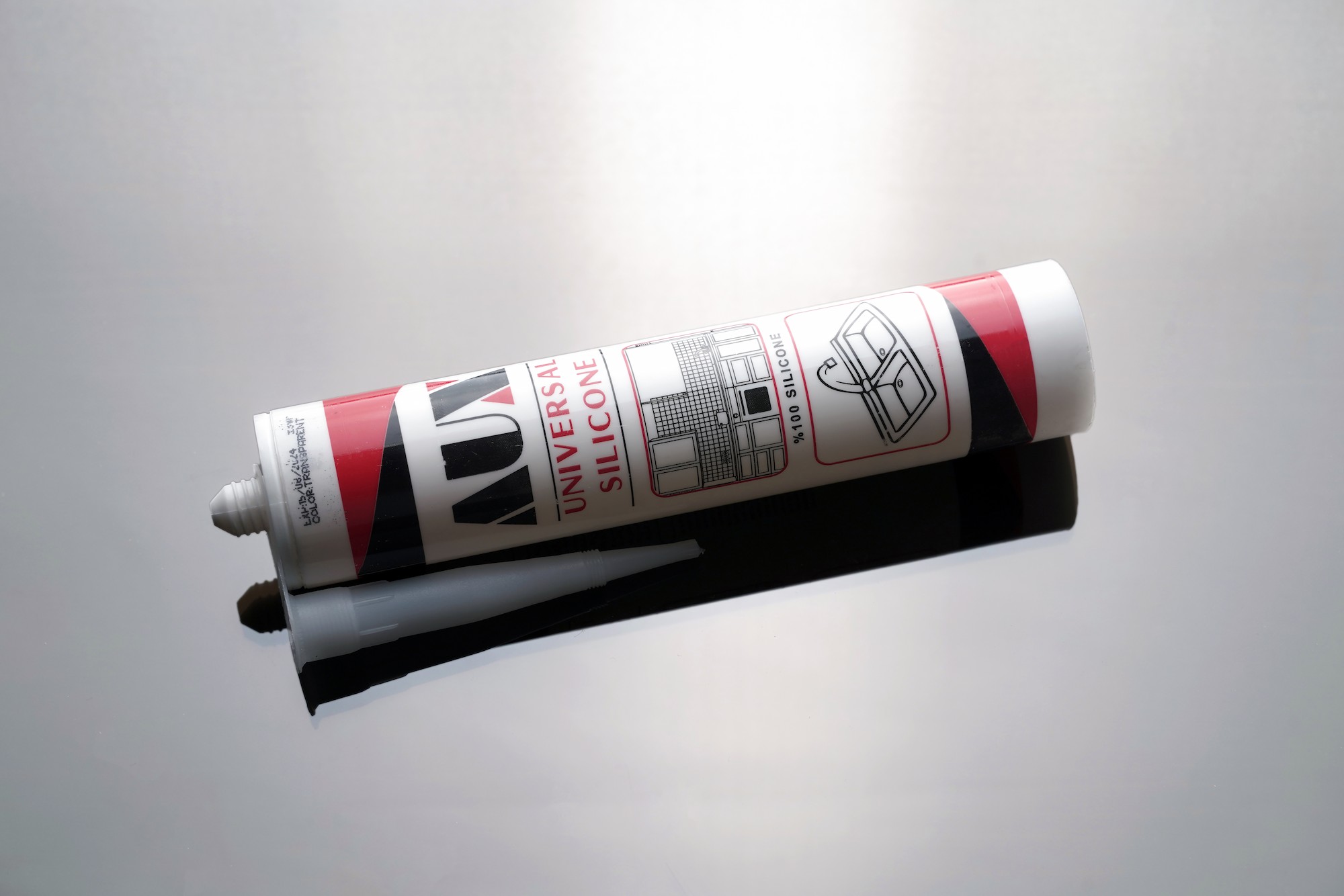 چسب سیلیکونی بی رنگ 280 گرم Aux